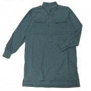 Рубашка зелёная с прямыми карманами